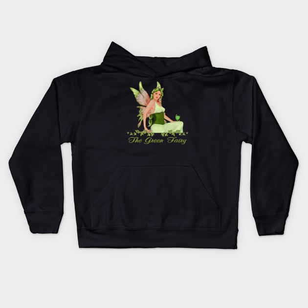 Absinthe the Green Fairy Kids Hoodie by SpiceTree